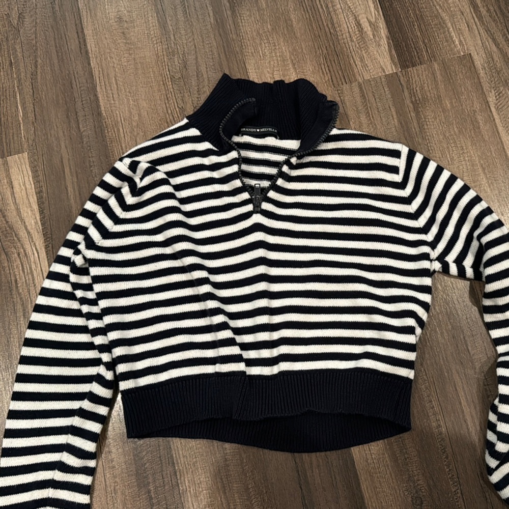 Striped Black and White Women's Sweater